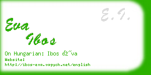 eva ibos business card